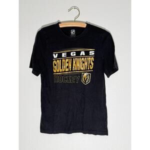 Vegas Golden Knights Youth XL T Shirt NHL Hockey Black Graphic Tee 18-20